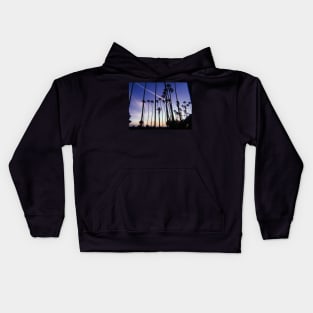 Palm Tree Sunset. Los Angeles CA Kids Hoodie